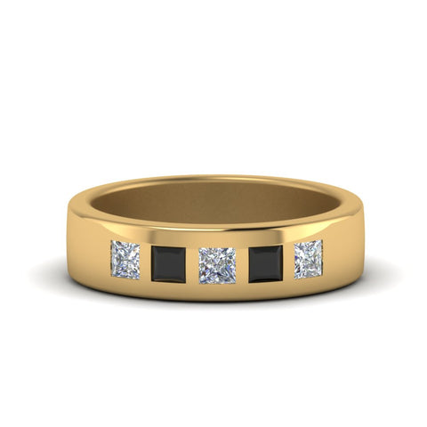 Flat Flush Set Mens Wedding Band