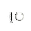 Load image into Gallery viewer, 5-stone-huggie-hoop-black-diamond-earrings-in-white-gold-FDEAR10773GSGBLACKANGLE2-NL-WG