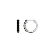 Load image into Gallery viewer, 5-stone-huggie-hoop-black-diamond-earrings-in-white-gold-FDEAR10773GSGBLACKANGLE2-NL-WG