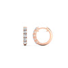 Load image into Gallery viewer, 5-stone-huggie-hoop-diamond-earrings-in-rose-gold-FDEAR10773GSANGLE2-NL-RG