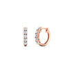 Load image into Gallery viewer, 5-stone-huggie-hoop-diamond-earrings-in-rose-gold-FDEAR10773GSANGLE2-NL-RG
