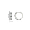 Load image into Gallery viewer, 5-stone-huggie-hoop-diamond-earrings-in-white-gold-FDEAR10773GSANGLE2-NL-WG