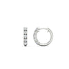 Load image into Gallery viewer, 5-stone-huggie-hoop-diamond-earrings-in-white-gold-FDEAR10773GSANGLE2-NL-WG