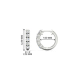 Load image into Gallery viewer, Half Carat Huggie Hoop Gemstone Earrings
