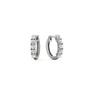 Load image into Gallery viewer, 5-stone-huggie-hoop-diamond-earrings-in-white-gold-FDEAR10773GSANGLE2-NL-WG