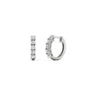 Load image into Gallery viewer, 5-stone-huggie-hoop-diamond-earrings-in-white-gold-FDEAR10773GSANGLE2-NL-WG