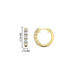 Load image into Gallery viewer, 5-stone-huggie-hoop-diamond-earrings-in-yellow-gold-FDEAR10773GSANGLE2-NL-YG