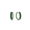 Load image into Gallery viewer, 5-stone-huggie-hoop-emerald-earrings-in-white-gold-FDEAR10773GSGEMGRANGLE2-NL-WG