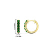 Load image into Gallery viewer, 5-stone-huggie-hoop-emerald-earrings-in-yellow-gold-FDEAR10773GSGEMGRANGLE2-NL-YG