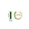 Load image into Gallery viewer, Half Carat Huggie Hoop Gemstone Earrings