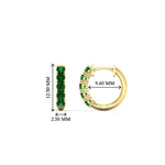 Load image into Gallery viewer, Half Carat Huggie Hoop Gemstone Earrings
