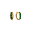 Load image into Gallery viewer, 5-stone-huggie-hoop-emerald-earrings-in-yellow-gold-FDEAR10773GSGEMGRANGLE2-NL-YG