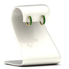 Load image into Gallery viewer, 5-stone-huggie-hoop-emerald-earrings-in-yellow-gold-FDEAR10773GSGEMGRANGLE2-NL-YG