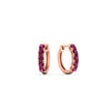 Load image into Gallery viewer, 5-stone-huggie-hoop-pink-sapphire-earrings-in-rose-gold-FDEAR10773GSGSADRPIANGLE2-NL-RG
