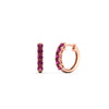 Load image into Gallery viewer, 5-stone-huggie-hoop-pink-sapphire-earrings-in-rose-gold-FDEAR10773GSGSADRPIANGLE2-NL-RG