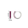 Load image into Gallery viewer, 5-stone-huggie-hoop-pink-sapphire-earrings-in-white-gold-FDEAR10773GSGSADRPIANGLE2-NL-WG