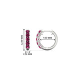 Load image into Gallery viewer, Half Carat Huggie Hoop Gemstone Earrings
