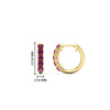 Load image into Gallery viewer, 5-stone-huggie-hoop-pink-sapphire-earrings-in-yellow-gold-FDEAR10773GSGSADRPIANGLE2-NL-YG