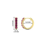 Load image into Gallery viewer, Half Carat Huggie Hoop Gemstone Earrings
