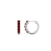 Load image into Gallery viewer, 5-stone-huggie-hoop-ruby-earrings-in-white-gold-FDEAR10773GSGRUDRANGLE2-NL-WG