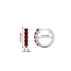 Load image into Gallery viewer, Half Carat Huggie Hoop Gemstone Earrings