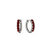 Load image into Gallery viewer, 5-stone-huggie-hoop-ruby-earrings-in-white-gold-FDEAR10773GSGRUDRANGLE2-NL-WG