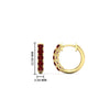 Load image into Gallery viewer, 5-stone-huggie-hoop-ruby-earrings-in-yellow-gold-FDEAR10773GSGRUDRANGLE2-NL-YG