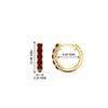 Load image into Gallery viewer, Half Carat Huggie Hoop Gemstone Earrings