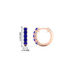 Load image into Gallery viewer, 5-stone-huggie-hoop-sapphire-earrings-in-rose-gold-FDEAR10773GSGSABLANGLE2-NL-RG