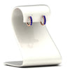 Load image into Gallery viewer, 5-stone-huggie-hoop-sapphire-earrings-in-rose-gold-FDEAR10773GSGSABLANGLE2-NL-RG