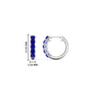 Load image into Gallery viewer, 5-stone-huggie-hoop-sapphire-earrings-in-white-gold-FDEAR10773GSGSABLANGLE2-NL-WG