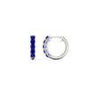 Load image into Gallery viewer, 5-stone-huggie-hoop-sapphire-earrings-in-white-gold-FDEAR10773GSGSABLANGLE2-NL-WG