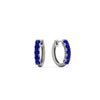 Load image into Gallery viewer, 5-stone-huggie-hoop-sapphire-earrings-in-white-gold-FDEAR10773GSGSABLANGLE2-NL-WG
