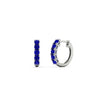 Load image into Gallery viewer, 5-stone-huggie-hoop-sapphire-earrings-in-white-gold-FDEAR10773GSGSABLANGLE2-NL-WG