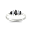 Load image into Gallery viewer, 5-stone-marquise-black-diamond-half-carat-women-wedding-band-in-white-gold-fdwb8008mqblackangle5-0.50ct-nl-wg.jpg