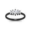 Load image into Gallery viewer, 5-stone-marquise-diamond-half-carat-women-wedding-band-in-black-gold-fdwb8008mqangle5-0.50ct-nl-bg.jpg