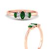 Load image into Gallery viewer, 5-stone-marquise-emerald-half-carat-women-wedding-band-in-rose-gold-fdwb8008mqgemgrangle3-0.50ct-nl-rg.jpg