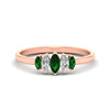 Load image into Gallery viewer, 5-stone-marquise-emerald-half-carat-women-wedding-band-in-rose-gold-fdwb8008mqgemgrsleep-0.50ct-nl-rg.jpg