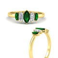 Thumbnail 80 - 5-stone-marquise-emerald-one-carat-women-wedding-band-in-yellow-gold-fdwb8008mqgemgrangle3-1.00ct-nl-yg.jpg