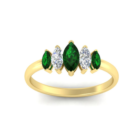 5-stone-marquise-emerald-one-carat-women-wedding-band-in-yellow-gold-fdwb8008mqgemgrangle5-1.00ct-nl-yg.jpg