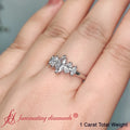 Thumbnail 4 - Five Stone 1 Carat Marquise Classic Wedding Band