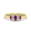 Load image into Gallery viewer, 5-stone-marquise-pink-sapphire-half-carat-women-wedding-band-in-yellow-gold-fdwb8008mqgsadrpisleep-0.50ct-nl-yg.jpg