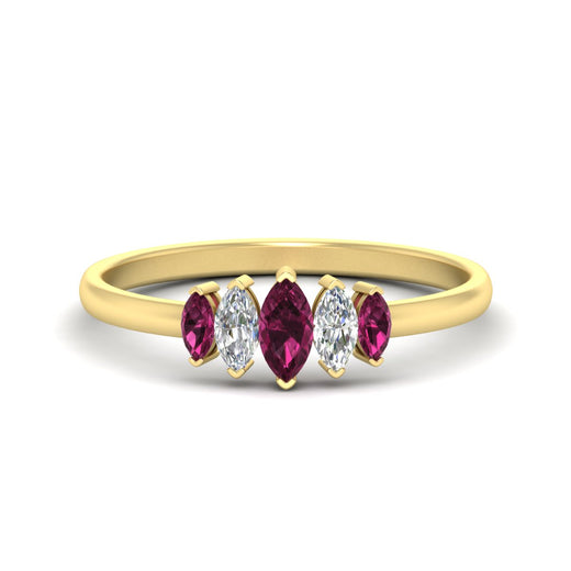 5-stone-marquise-pink-sapphire-half-carat-women-wedding-band-in-yellow-gold-fdwb8008mqgsadrpisleep-0.50ct-nl-yg.jpg