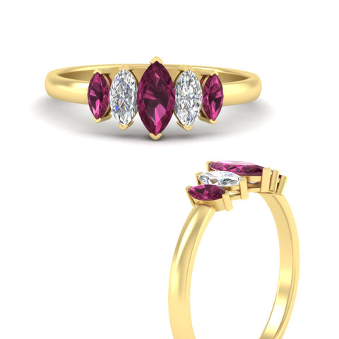 5-stone-marquise-pink-sapphire-one-carat-women-wedding-band-in-yellow-gold-fdwb8008mqgsadrpiangle3-1.00ct-nl-yg.jpg