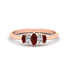 Load image into Gallery viewer, 5-stone-marquise-ruby-half-carat-women-wedding-band-in-rose-gold-fdwb8008mqgrudrsleep-0.50ct-nl-rg.jpg