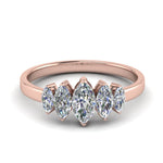 Load image into Gallery viewer, 5-stone-marquise-wedding-band-1.5-ct-in-rose-gold-FD8008-1.5CTMQB-NL-RG.jpg
