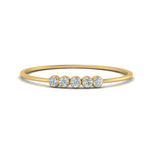 Load image into Gallery viewer, 5-stone-minimalist-diamond-stackable-band-in-FD9425ROR-NL-YG

