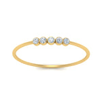 Load image into Gallery viewer, 5-stone-minimalist-diamond-stackable-band-in-FD9425ROR-NL-YG
