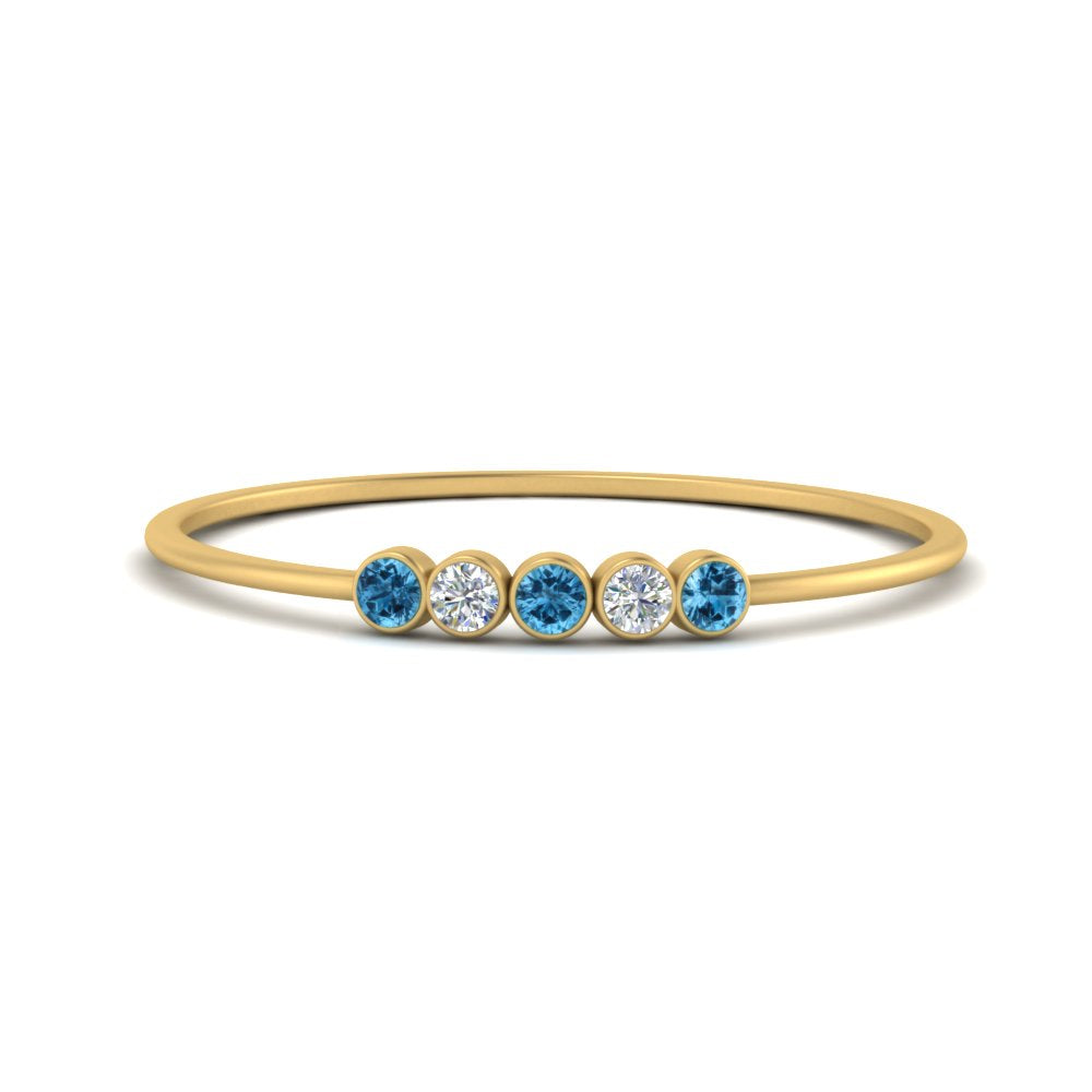 5-stone-minimalist-diamond-stackable-band-with-blue-topaz-in-FD9425RORGICBLTO-NL-YG