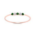 Thumbnail 27 - 5-stone-minimalist-diamond-stackable-band-with-emerald-in-rose-gold-FD9425RORGEMGRANGLE5-NL-RG.jpg?v=1764568239